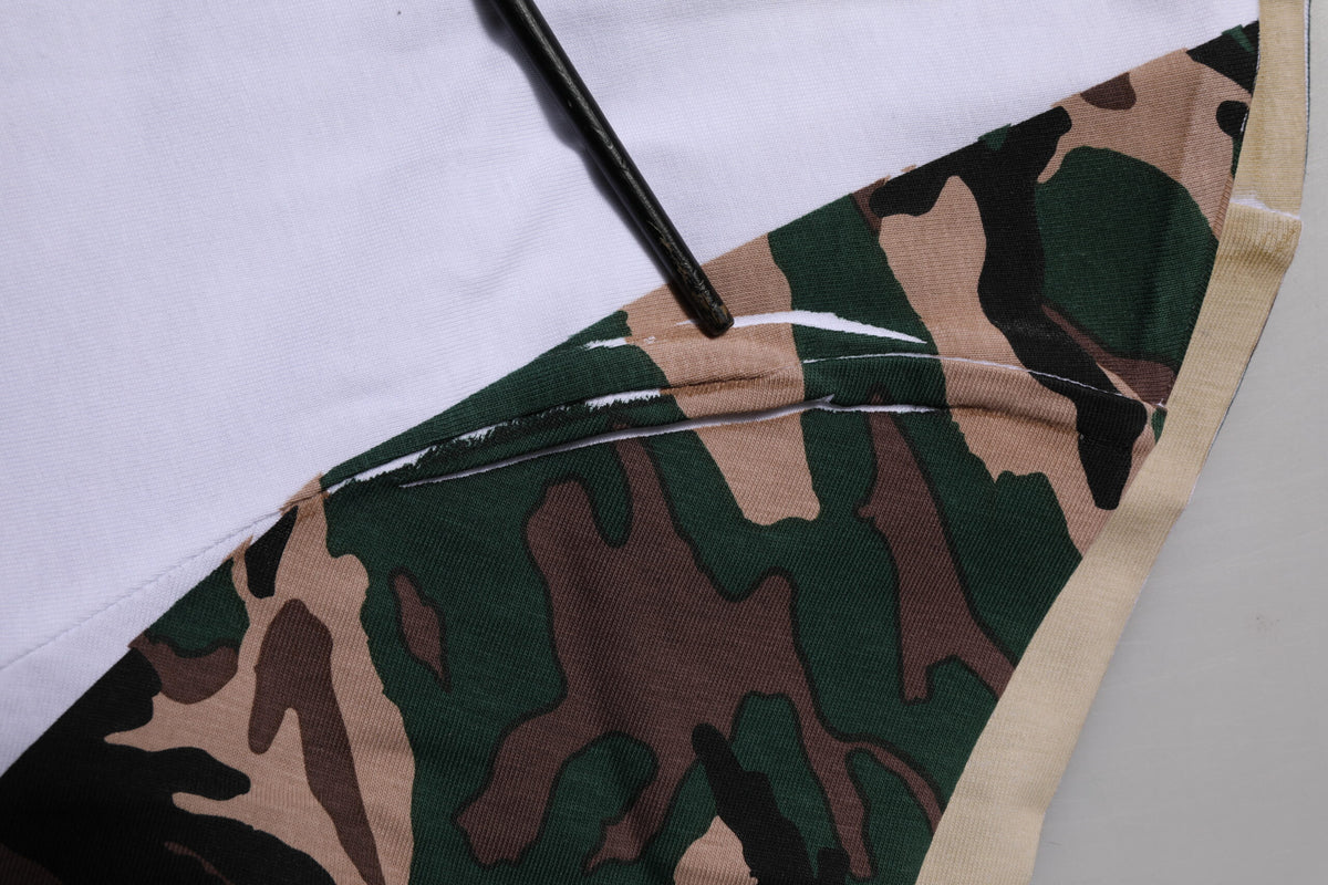 T-shirt homme à col rond en coton blanc à motif camouflage de Dolce &amp; Gabbana