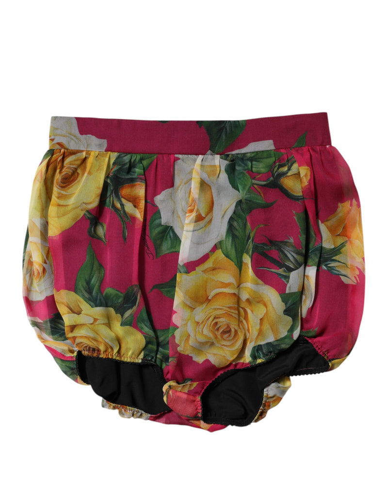 Dolce & Gabbana Pink Floral High Waist Women Hot Pants Shorts