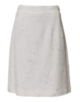 Dolce & Gabbana Jupe A-line Haute Taille en Brocart Floral Blanc