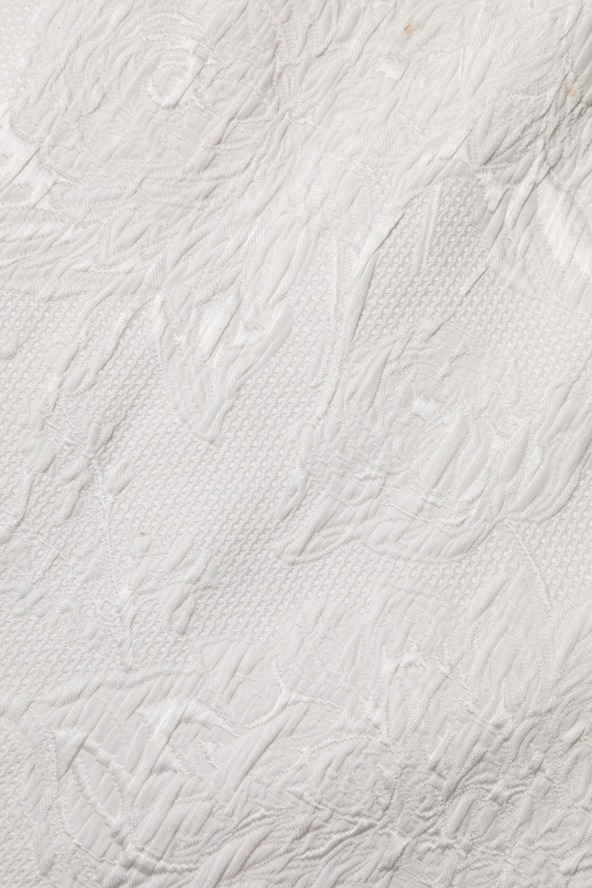 Dolce & Gabbana Jupe A-line Haute Taille en Brocart Floral Blanc