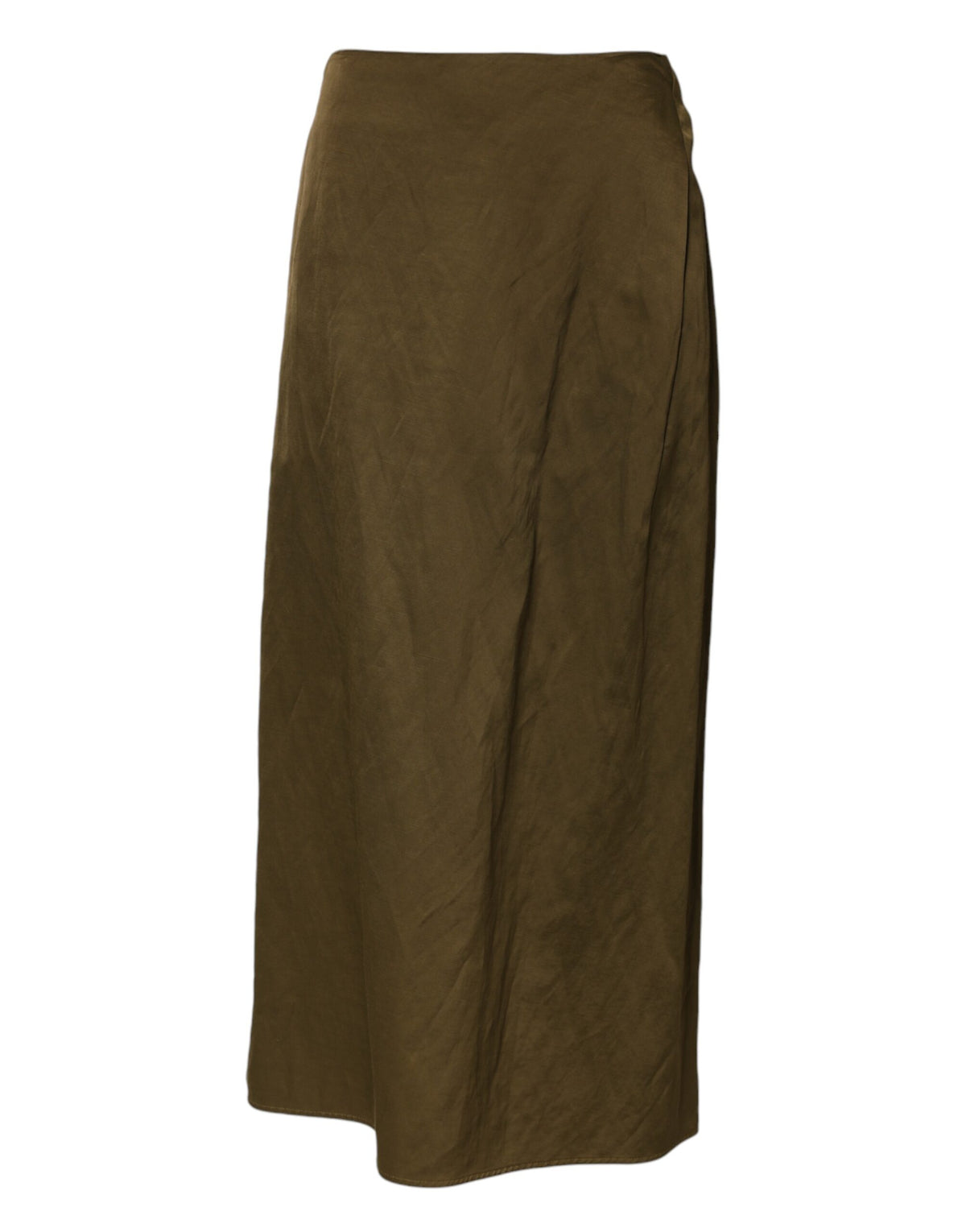 Jil Sander Jupe Midi A-Line Taille Haute Verte Olive