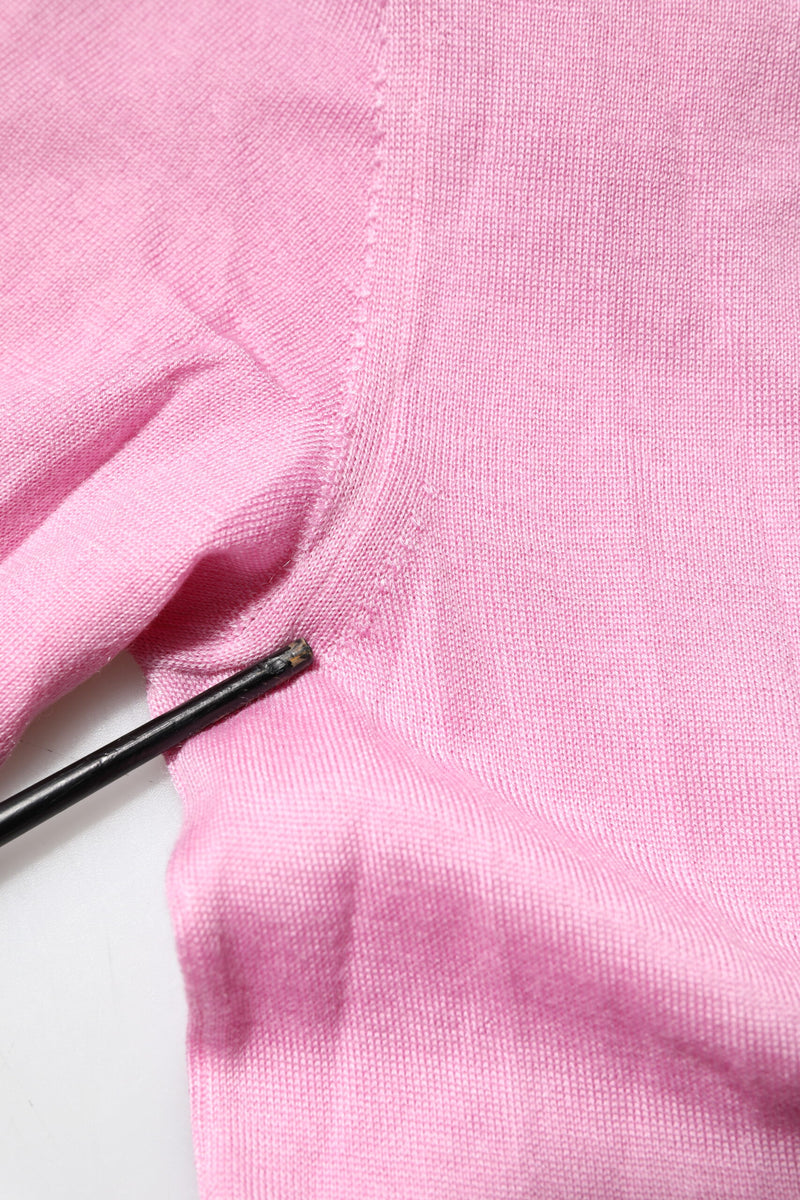 Dolce & Gabbana Cardigan en Cachemire et Soie Rose avec Détails Floraux