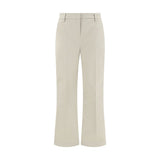 True Royal Sandy Beige Cotton Pants - Flare Cut Style