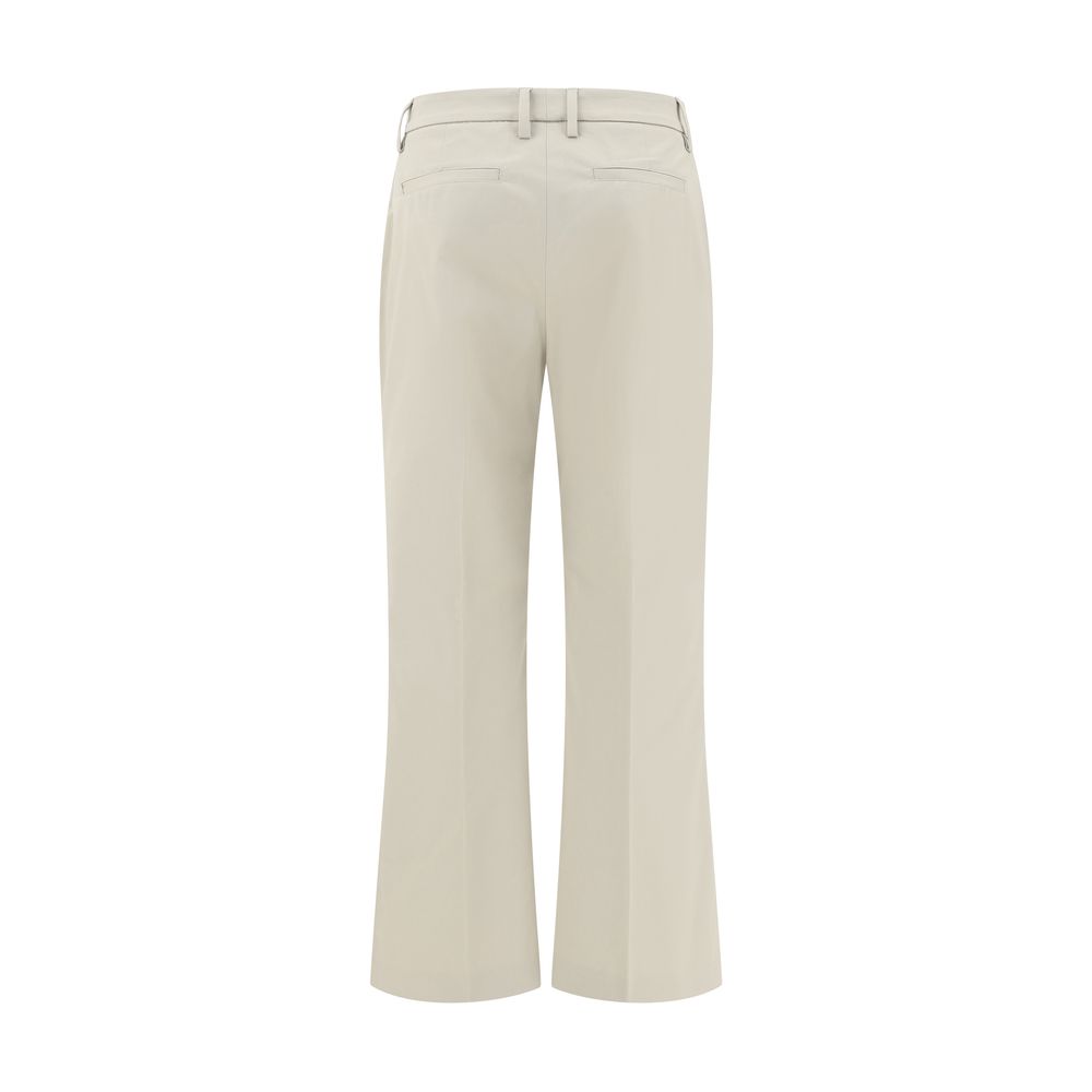True Royal Sandy Beige Cotton Pants - Flare Cut Style