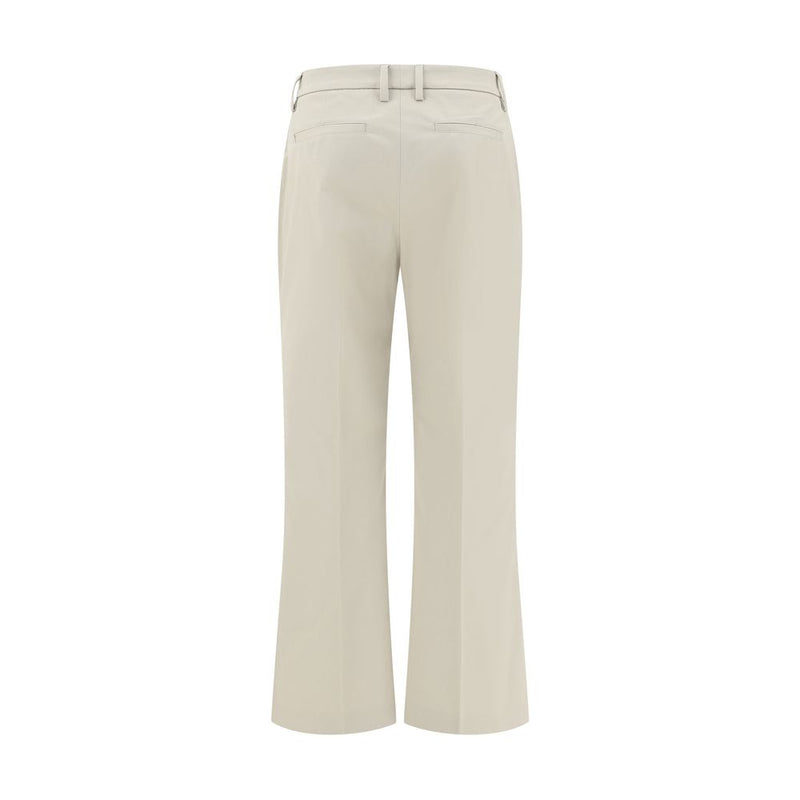 True Royal Sandy Beige Cotton Pants - Flare Cut Style