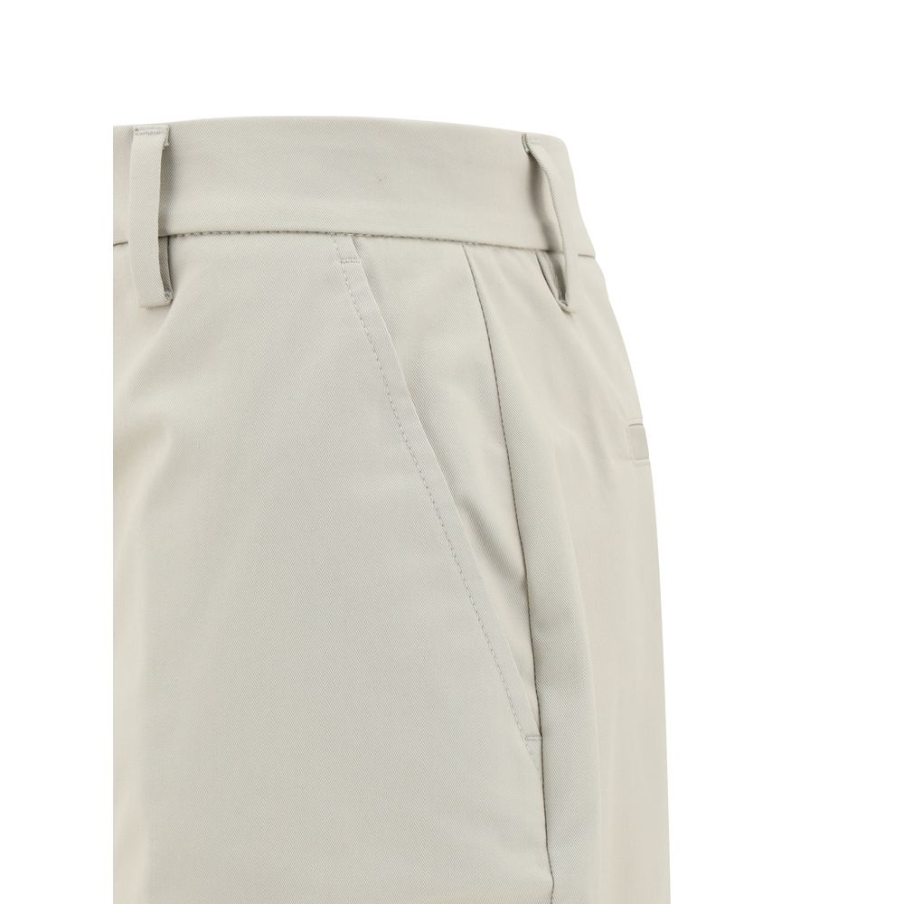 True Royal Sandy Beige Cotton Pants - Flare Cut Style