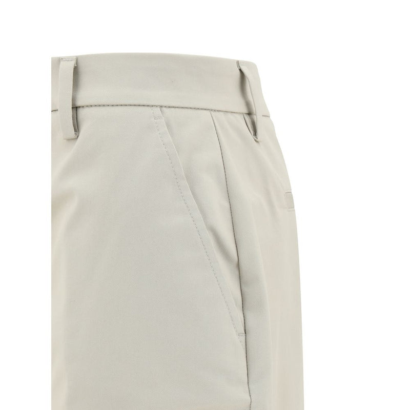 True Royal Sandy Beige Cotton Pants - Flare Cut Style