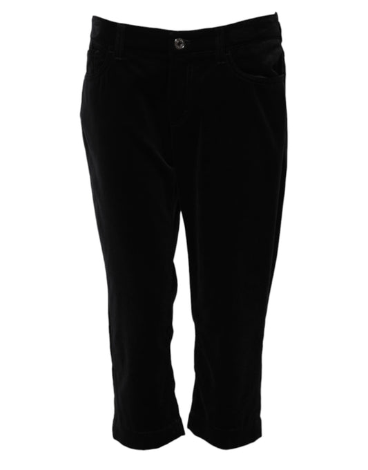 Dolce & Gabbana Jeans Capri Cropped Noirs en Coton