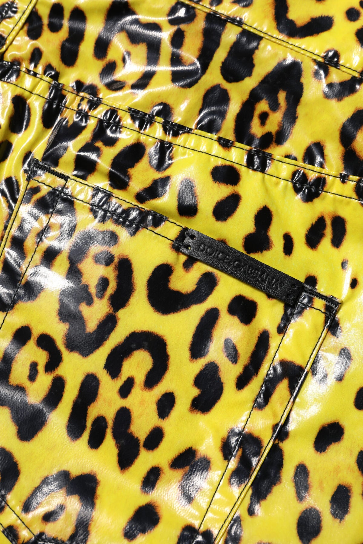 Dolce & Gabbana Pantalons Slim Taille Haute Léopard Jaune
