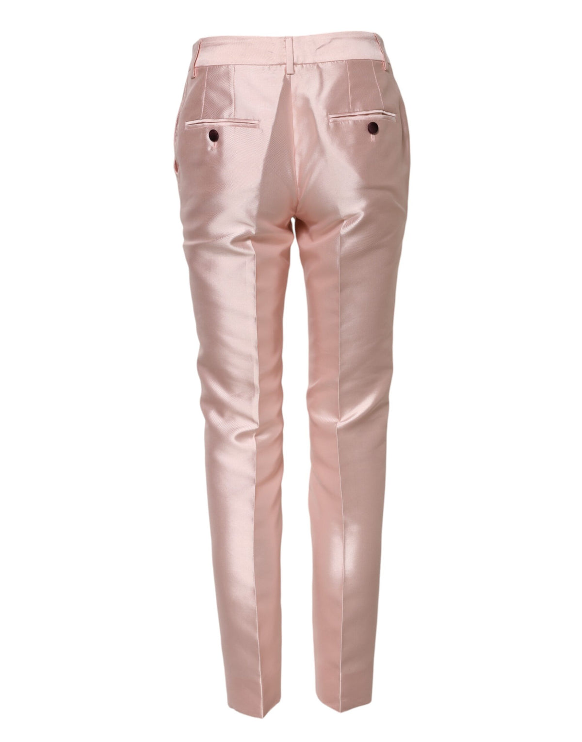 Dolce & Gabbana Pantalons Tapered Hauts en Satin Rose
