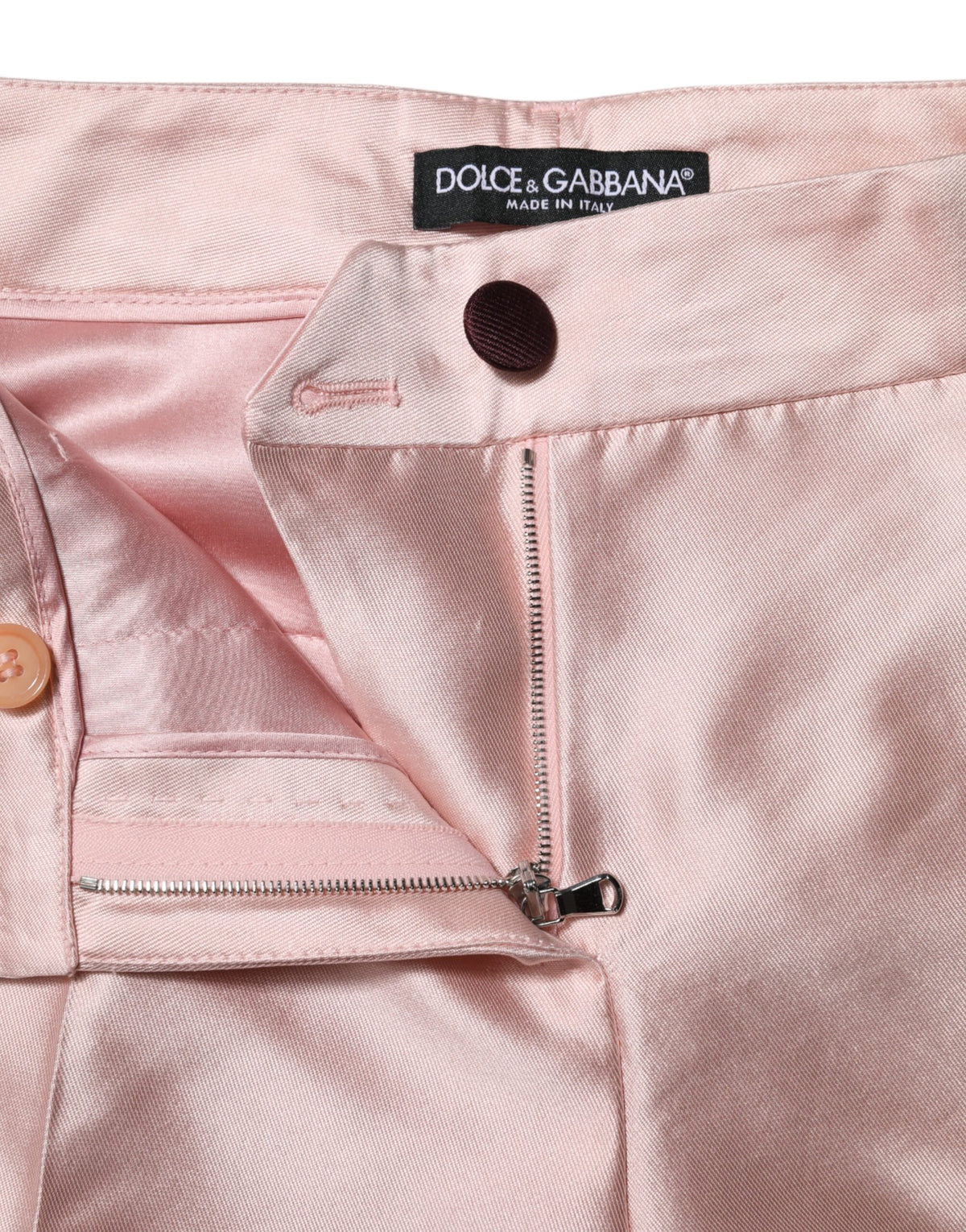 Dolce & Gabbana Pantalons Tapered Hauts en Satin Rose