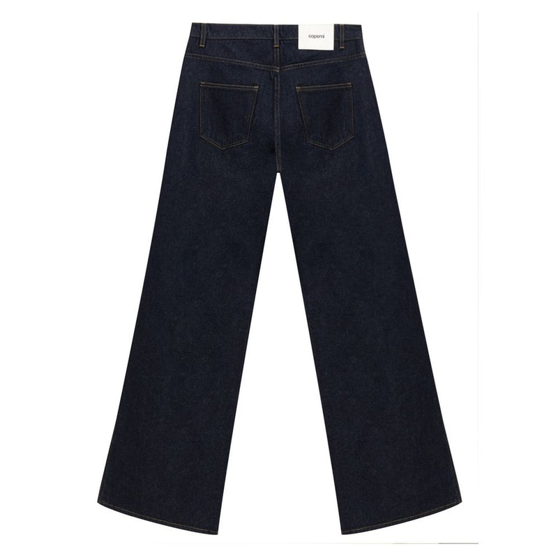 Jean taille haute en coton bleu Coperni - Élégant et Confortable