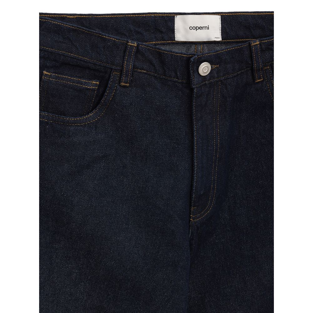 Jean taille haute en coton bleu Coperni - Élégant et Confortable