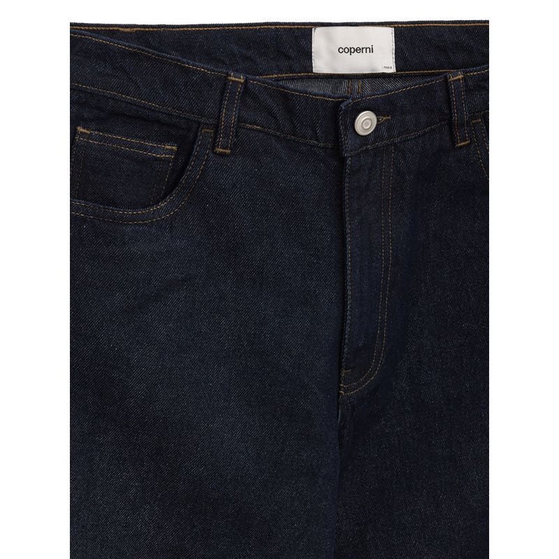 Jean taille haute en coton bleu Coperni - Élégant et Confortable