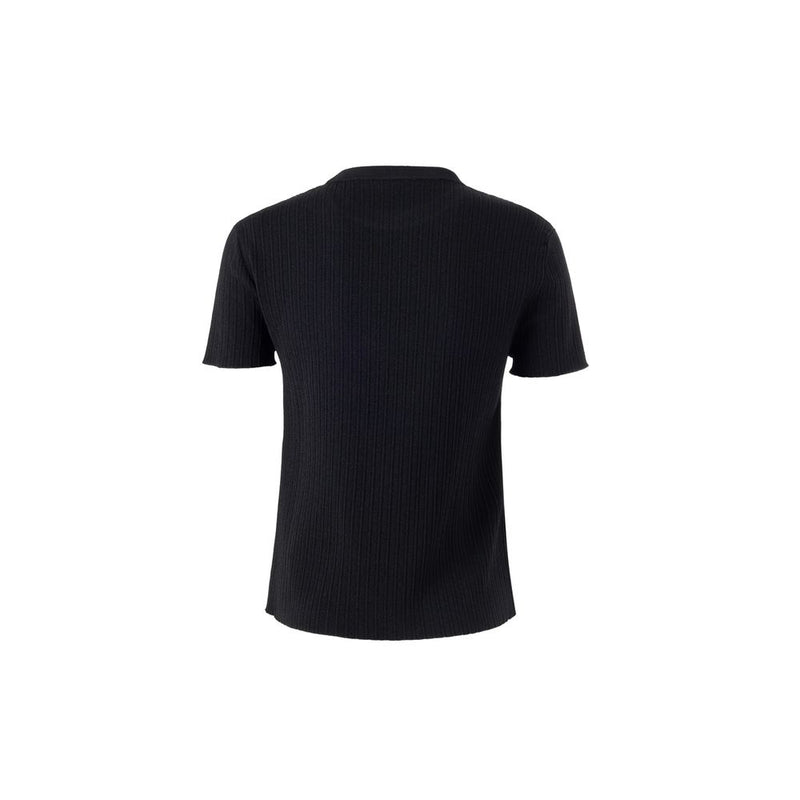 Tom Ford T-Shirt en Soie Noire - Design Ribs Luxueux