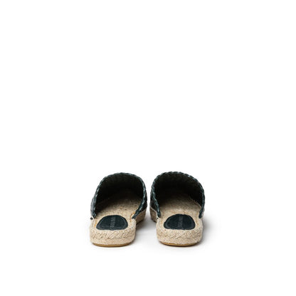 Bottega Veneta Green Leather Espadrille