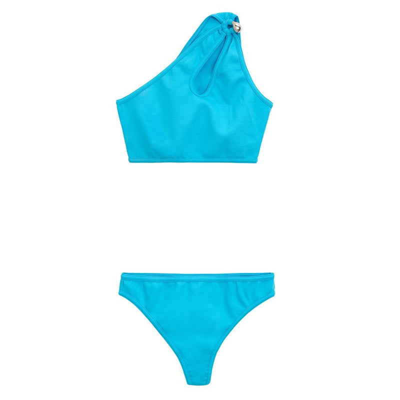 Bottega Veneta Bikini Turquoise en Polyamide - Style Chic à Une Épaule