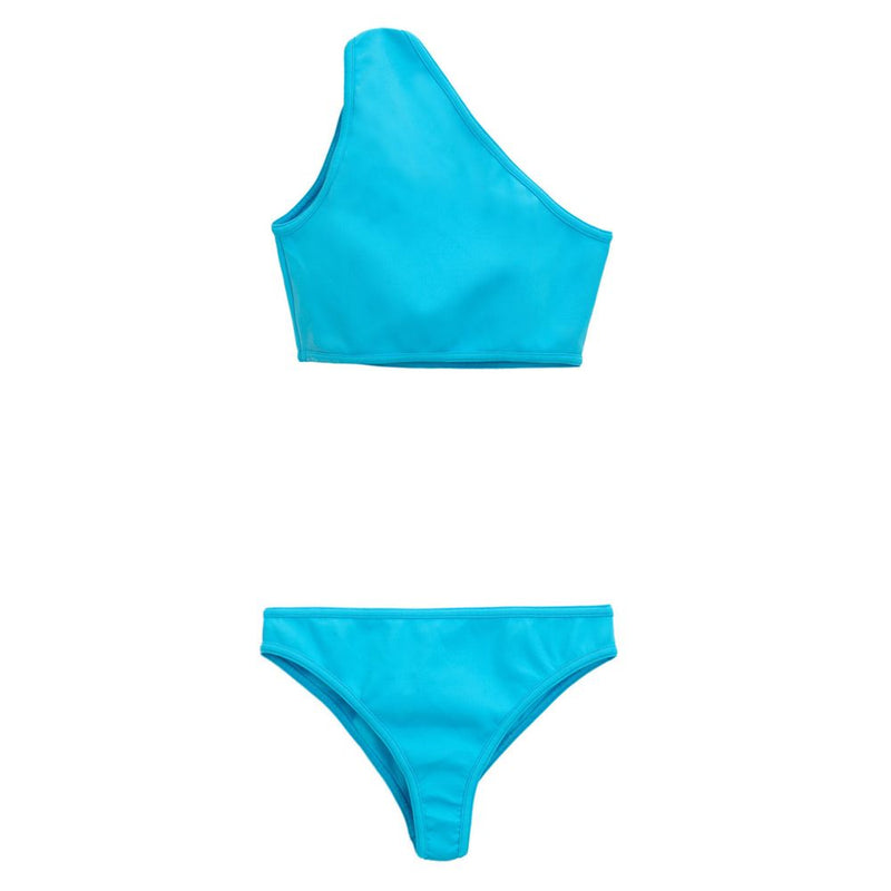 Bottega Veneta Bikini Turquoise en Polyamide - Style Chic à Une Épaule