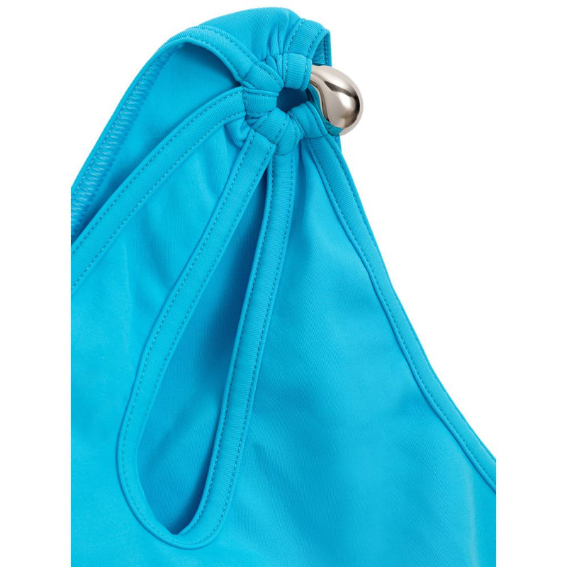 Bottega Veneta Bikini Turquoise en Polyamide - Style Chic à Une Épaule