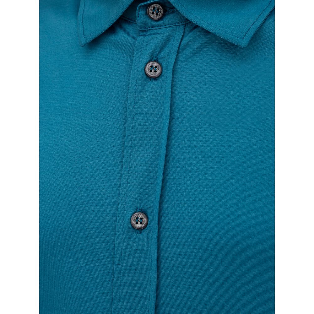Canali Blue Cotton Shirt