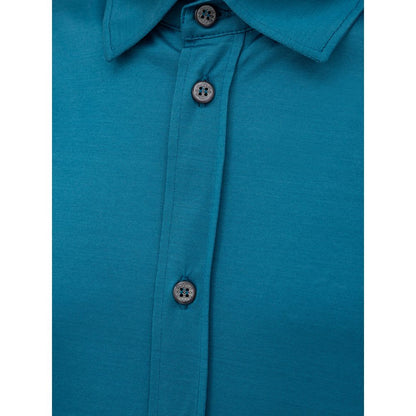 Canali Blue Cotton Shirt