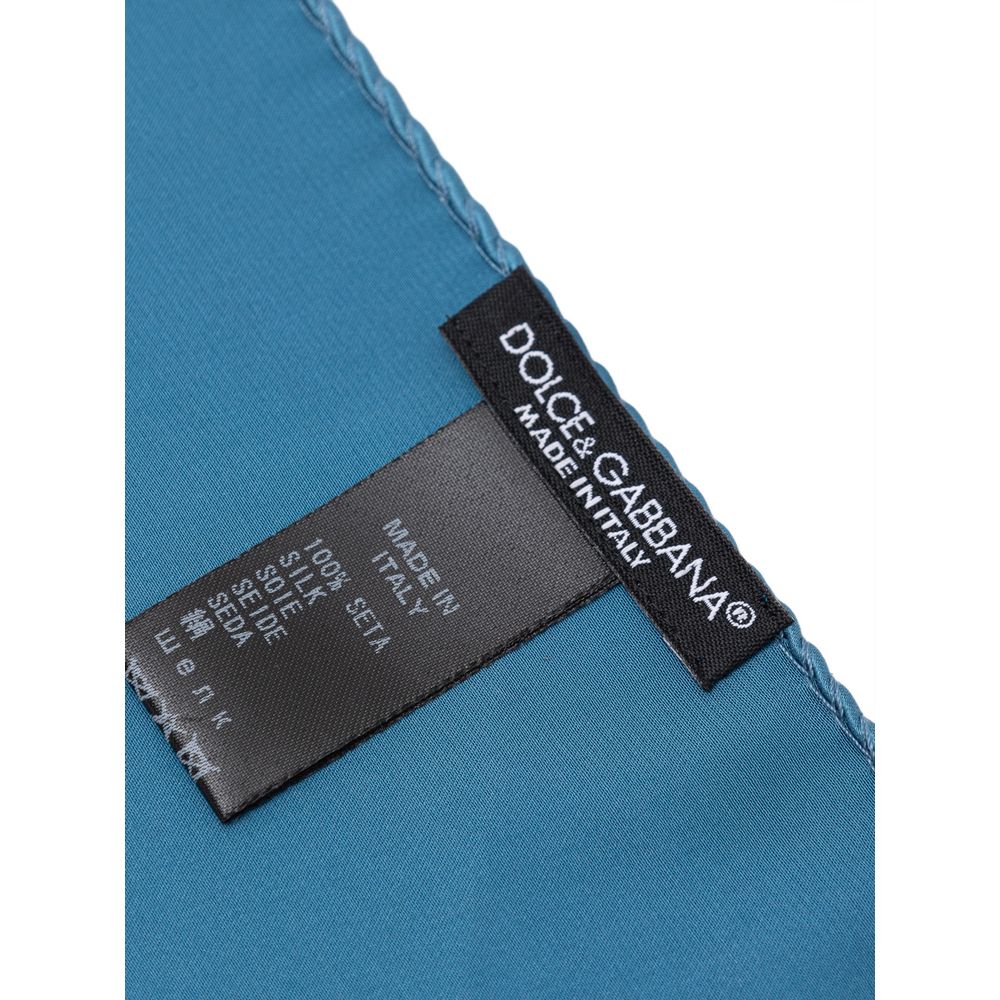 Pochette de costume en soie bleu clair Dolce &amp; Gabbana