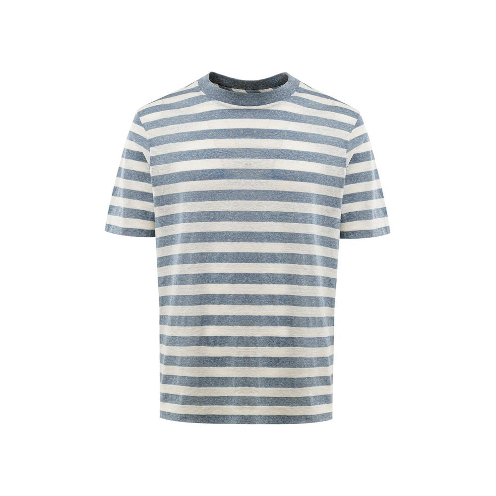 Gran Sasso Blue Cotton Long T-Shirt for Women