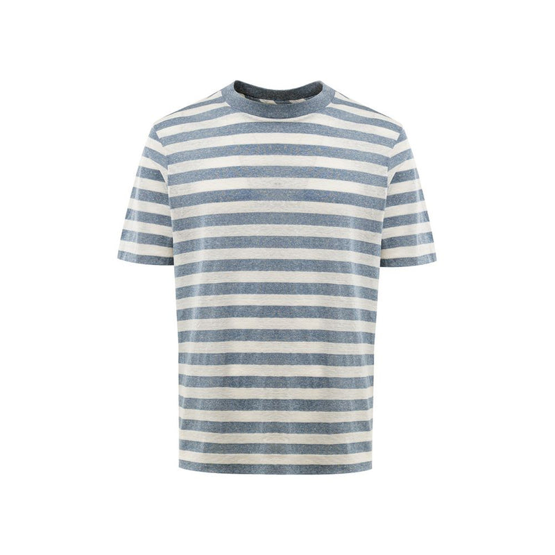 Gran Sasso Blue Cotton Long T-Shirt for Women