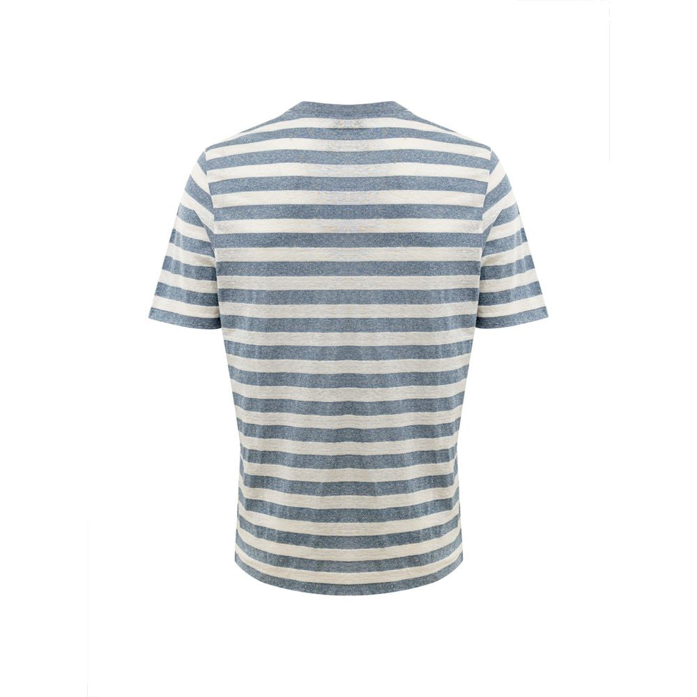 Gran Sasso Blue Cotton Long T-Shirt for Women
