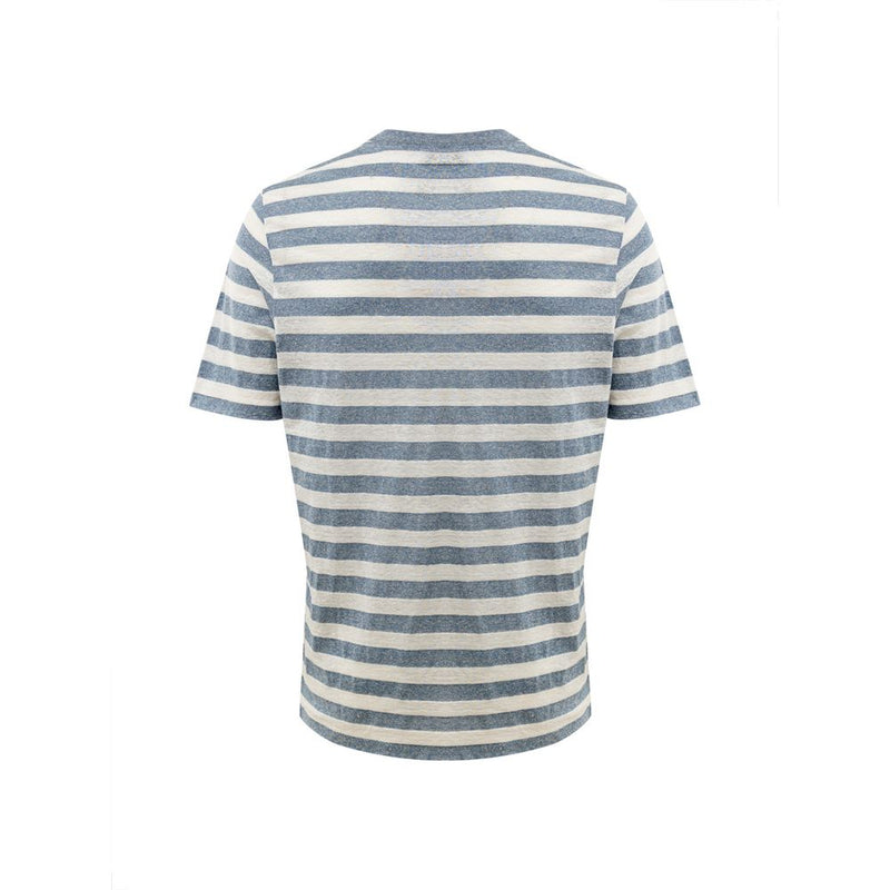 Gran Sasso Blue Cotton Long T-Shirt for Women