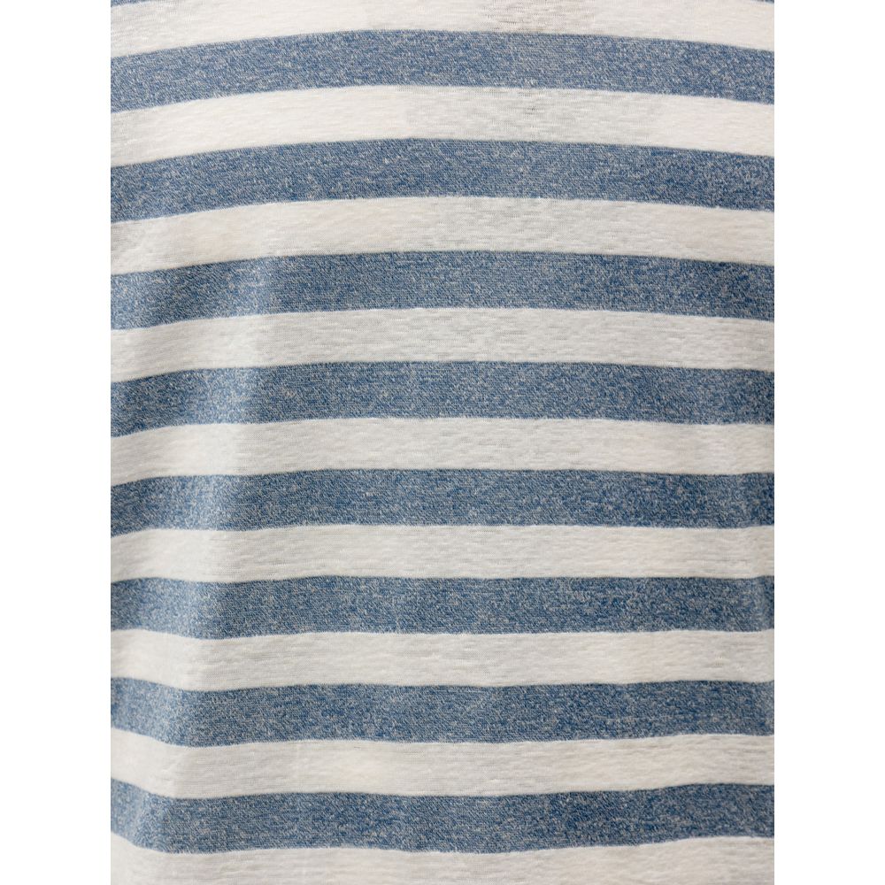 Gran Sasso Blue Cotton Long T-Shirt for Women