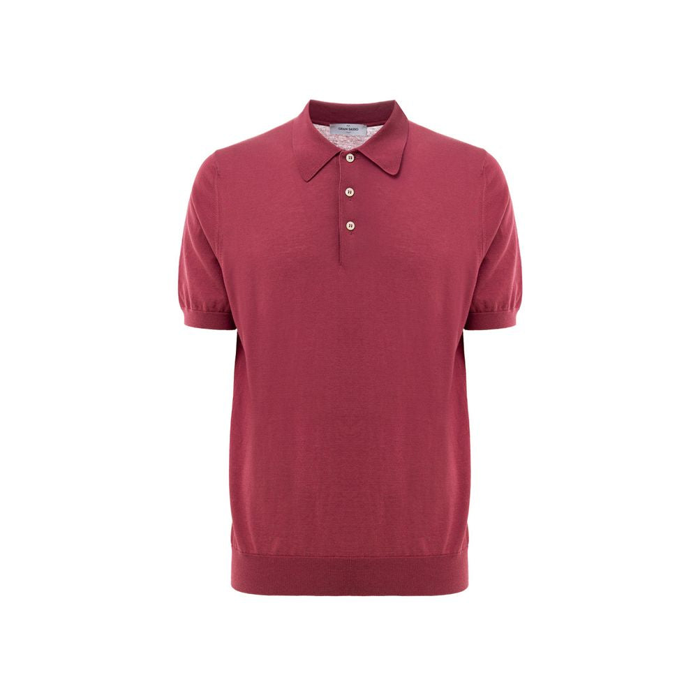 Polo en Coton Rouge Gran Sasso - Modèle Classique