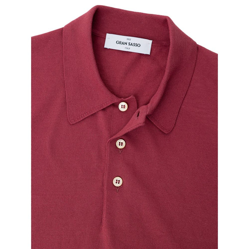 Gran Sasso Rode Katoenen Poloshirt