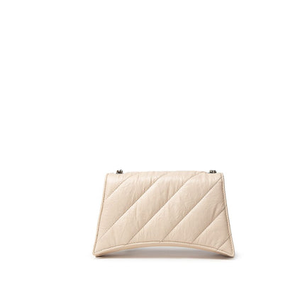Sac à bandoulière en cuir beige Balenciaga