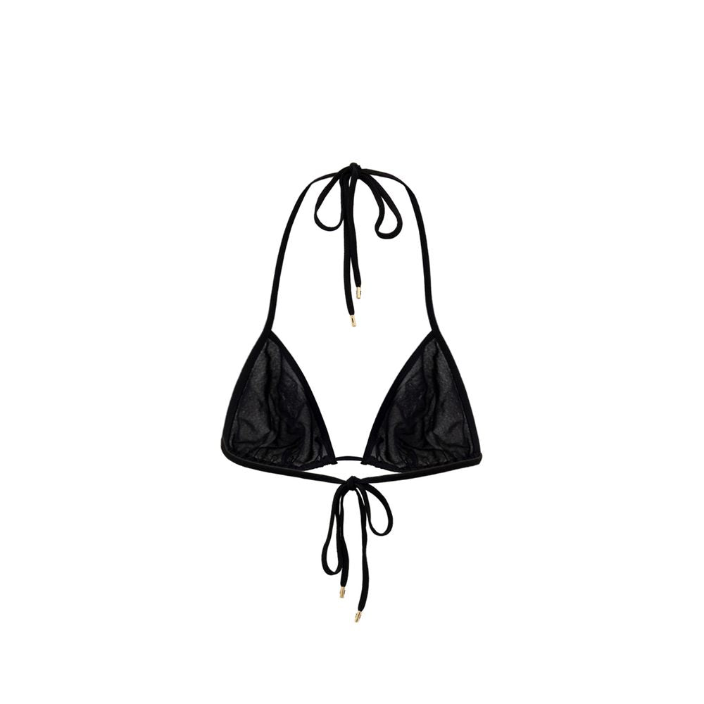 Tom Ford Black Viscose Bra with Sequin Stars