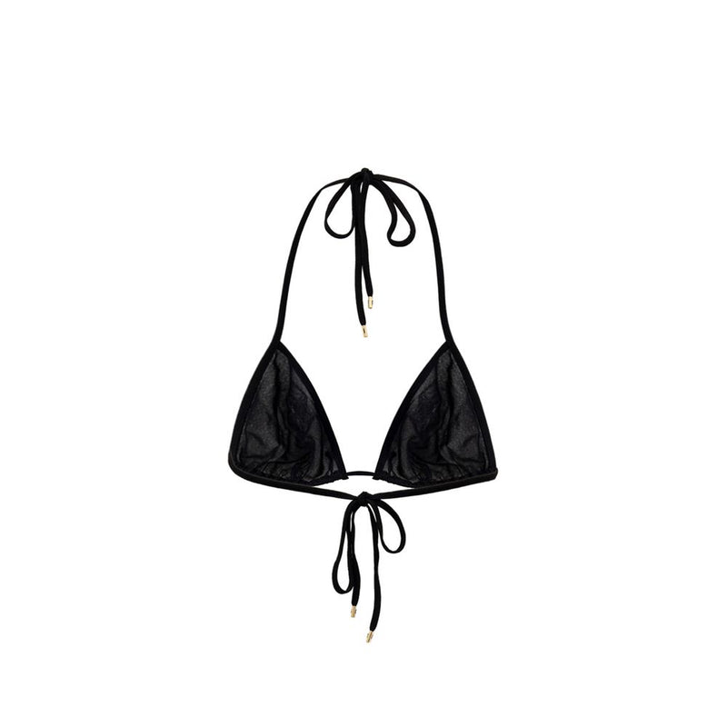 Tom Ford Black Viscose Bra with Sequin Stars