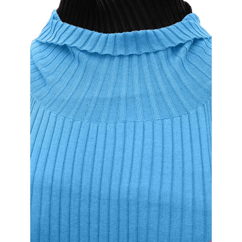 Robe Longue à Franges en Coton Bleu Bottega Veneta