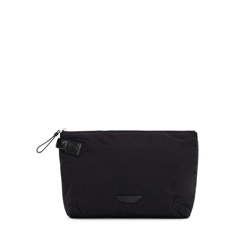 Bottega Veneta zwarte nylon clutch