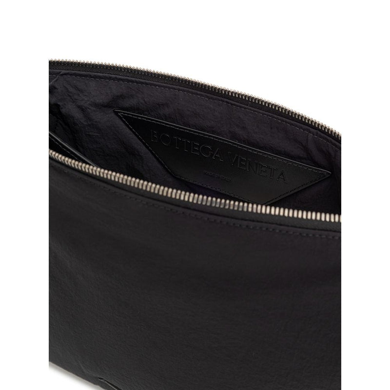 Bottega Veneta zwarte nylon clutch