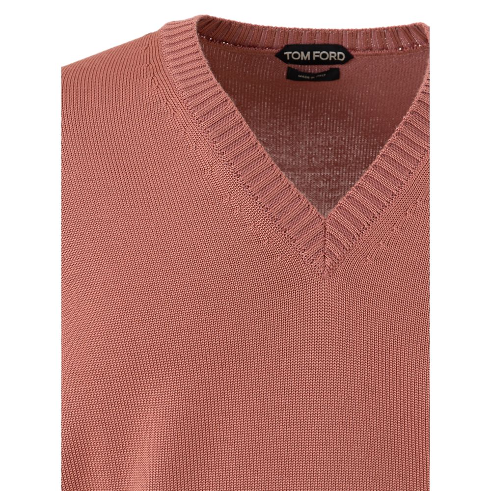 Pull en soie rose de Tom Ford