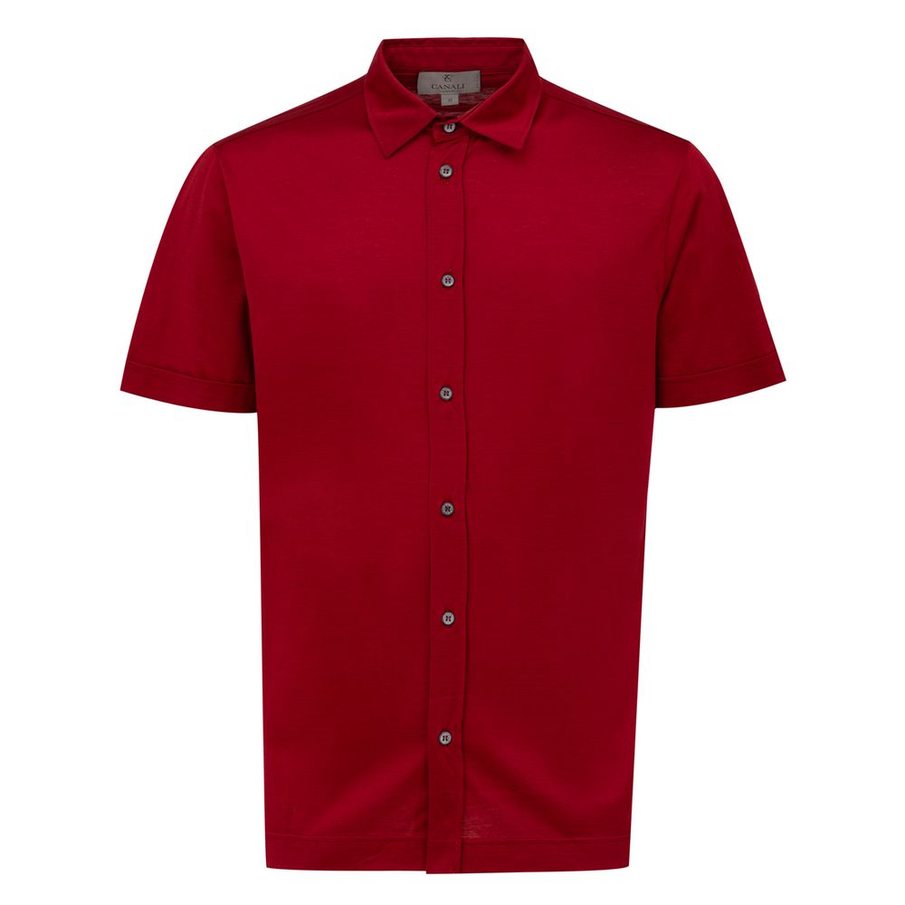 Canali Red Cotton Shirt