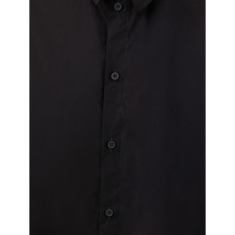 Balenciaga Black Cotton Long Suspended Effect Shirt Dress