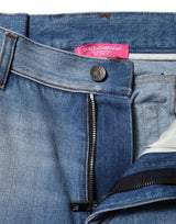Dolce & Gabbana Jeans en Denim Flare Taille Haute Bleus