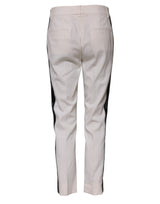 Dolce & Gabbana Pantalon Tapered Blanc en Laine Mi-Taille