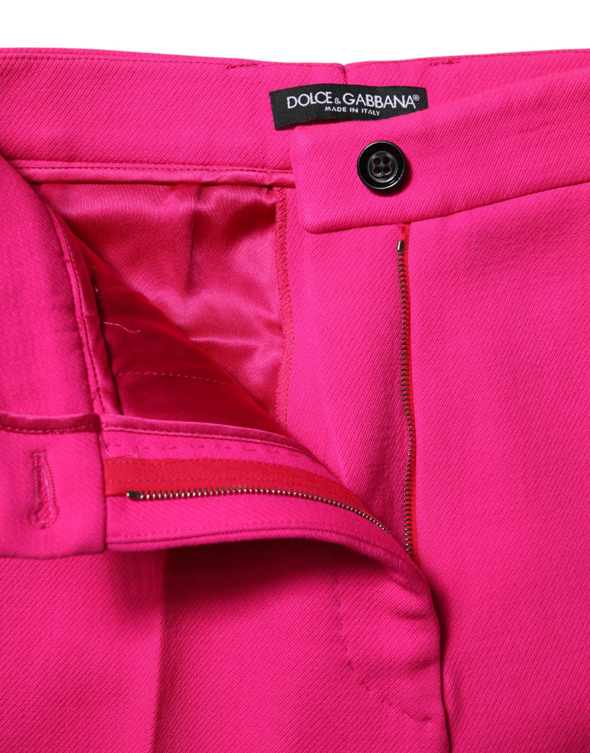 Dolce & Gabbana Pantalon Tapered Taille Haute Fuchsia