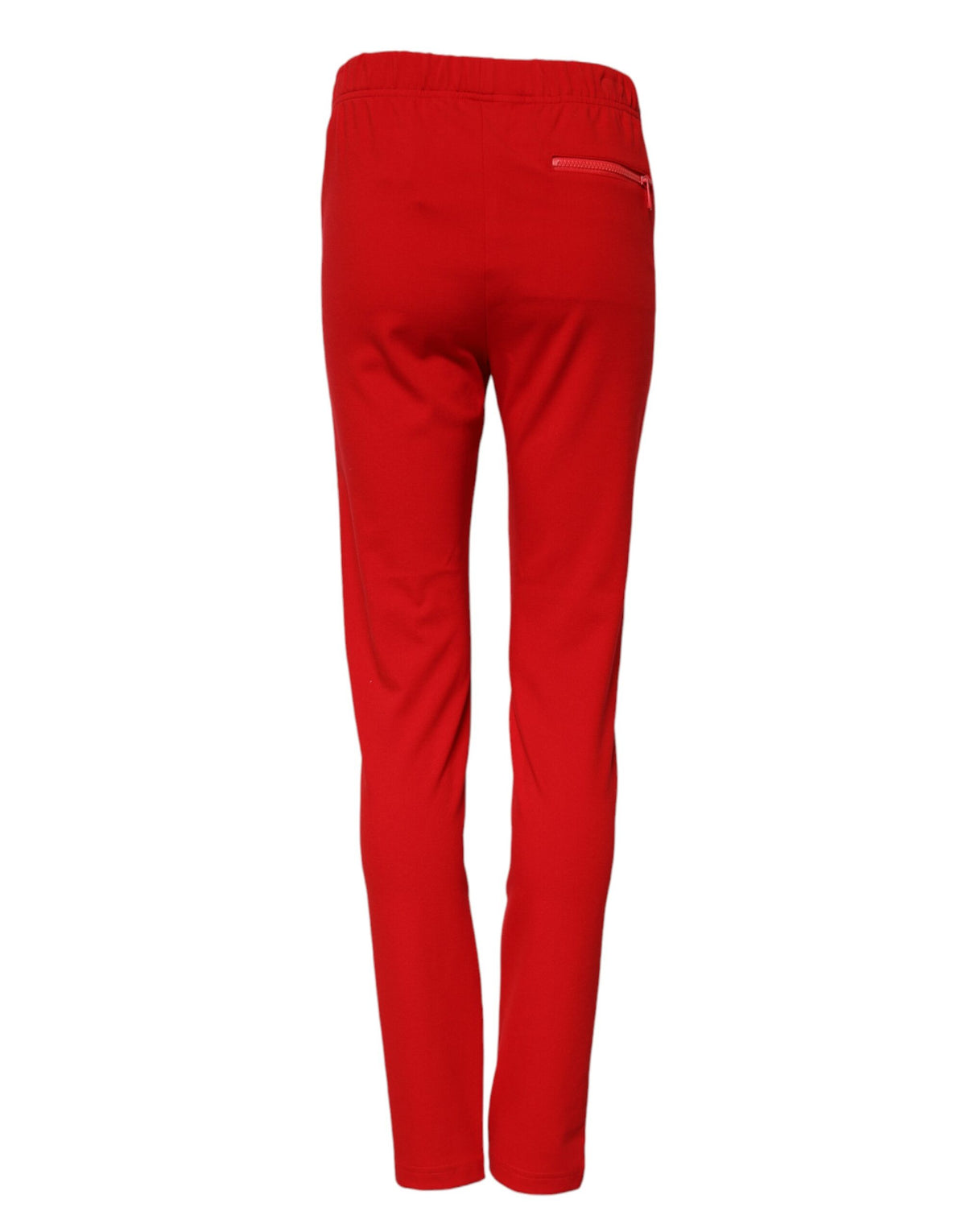 Dolce & Gabbana Pantalons Slim Fit Rouge Taille Mi-haute