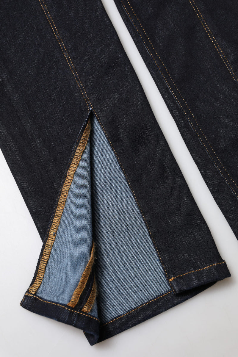 Dolce & Gabbana Blue Cotton High Waist Skinny Denim Jeans