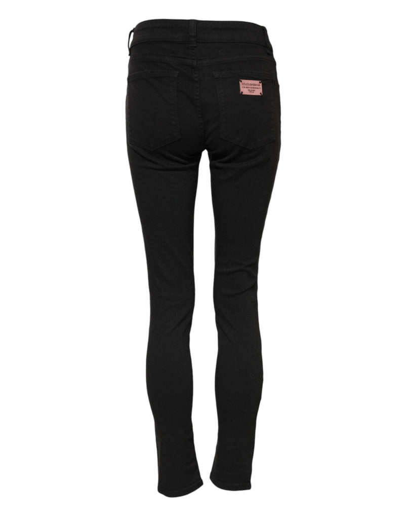 Dolce & Gabbana Jeans Skinny Noir en Coton