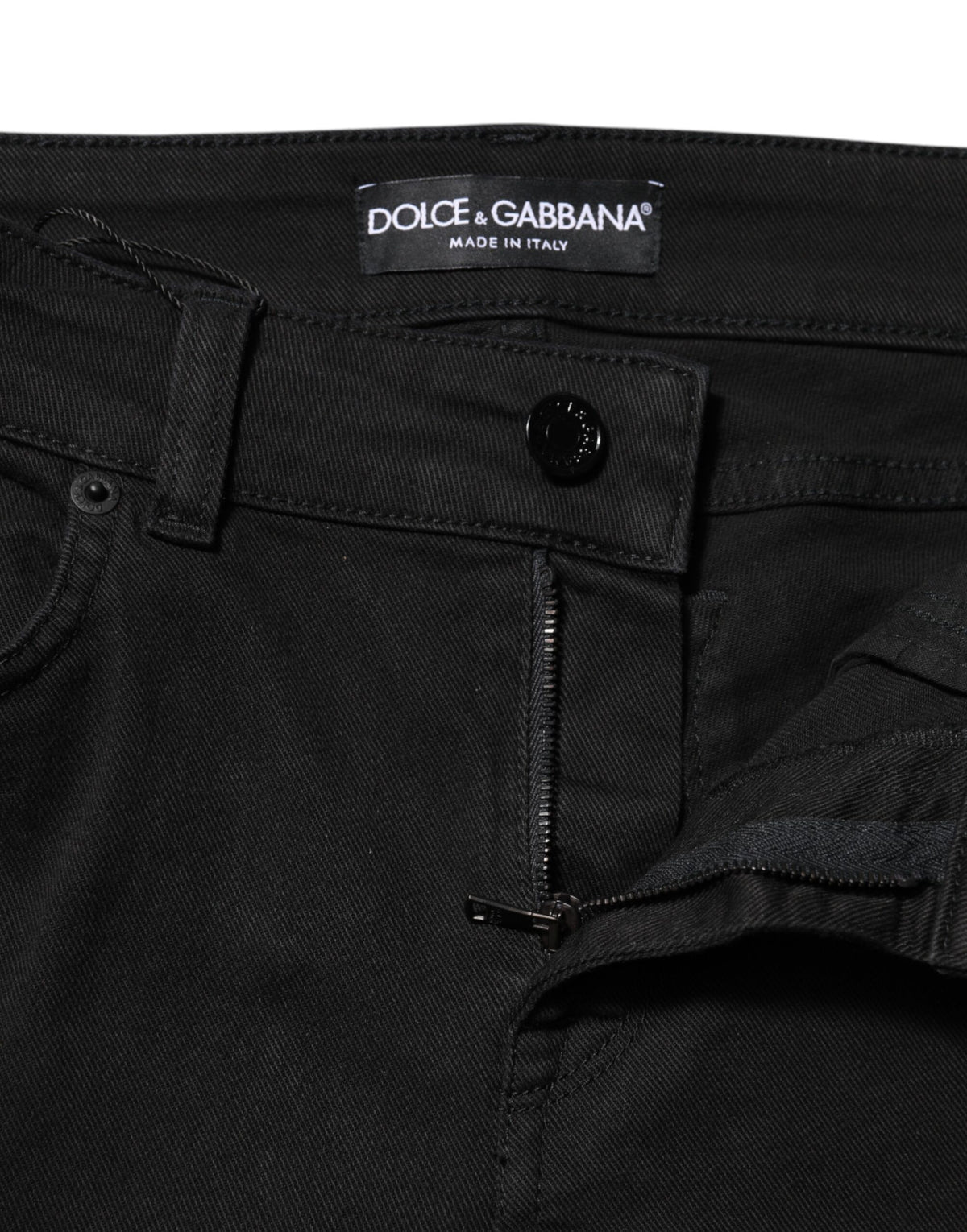 Dolce & Gabbana Jeans Skinny Noir en Coton