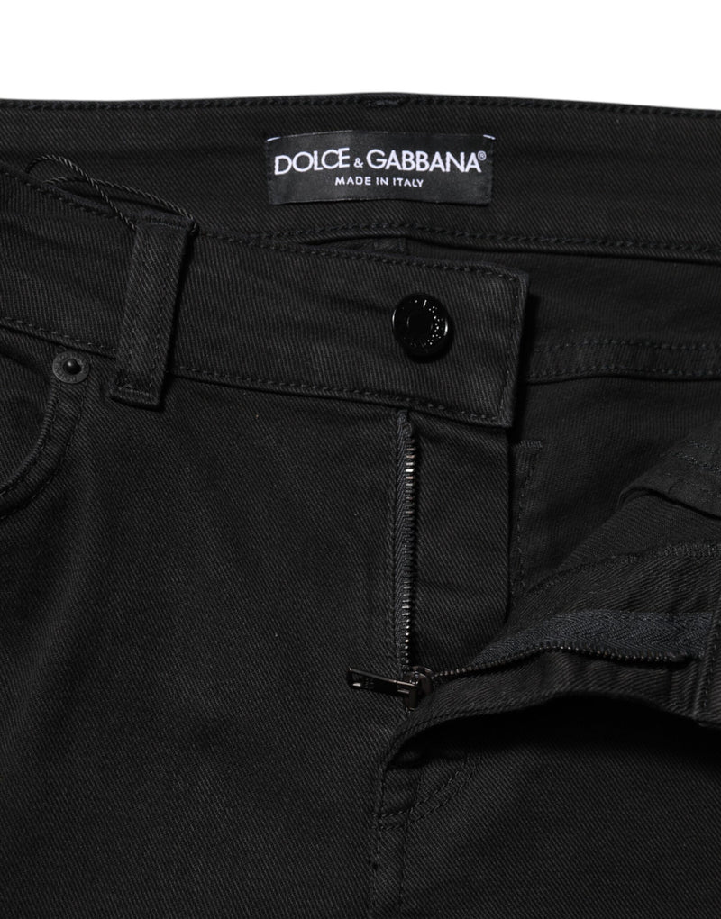Dolce & Gabbana Jeans Skinny Noir en Coton